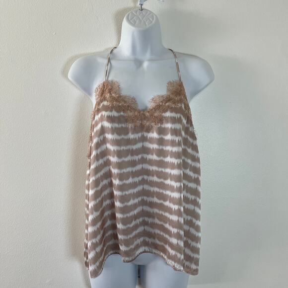 Cami NYC Silk Camisole Womens Small Lace Beige Luxury Boho Feminine Romantic - Picture 1 of 10